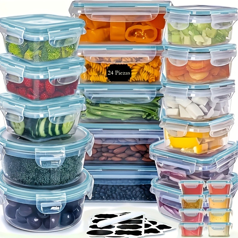 48PCS BPA-Free Food Storage Se - Food Storage Jar Set avaliação e preço