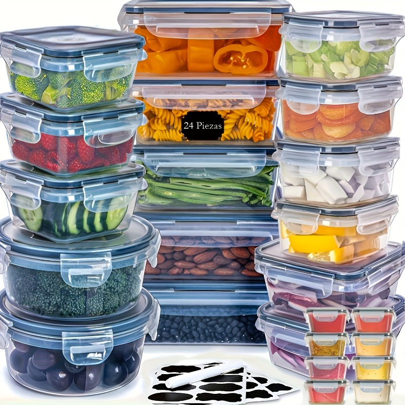 48PCS BPA-Free Food Storage Se - Food Storage Jar Set avaliação e preço