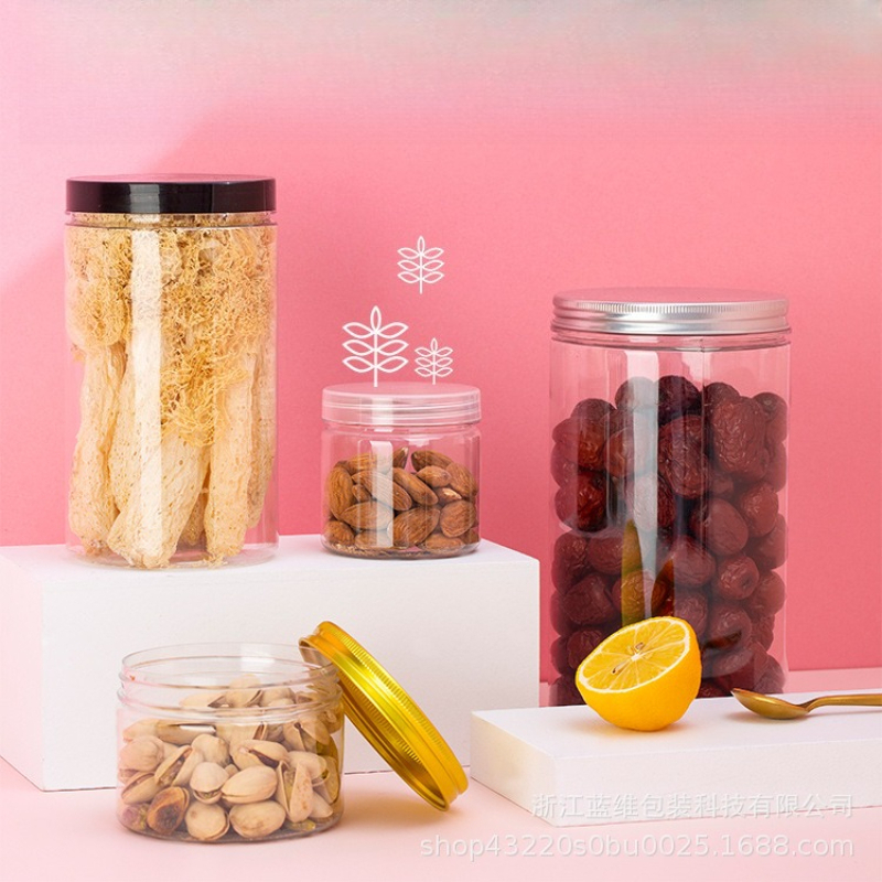 Clear Plastic Storage Jars wit - Food Storage Aluminum Containers avaliação e preço