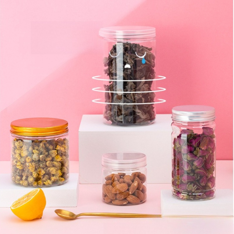 Clear Plastic Storage Jars wit - Food Storage Aluminum Containers avaliação e preço