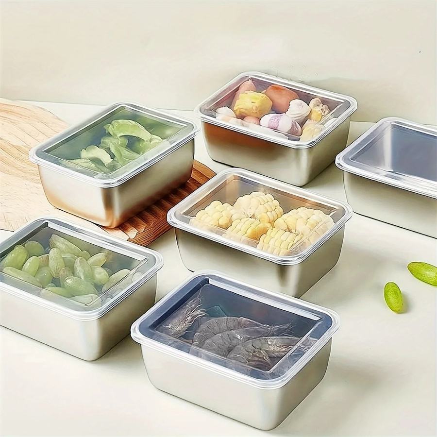 1/3/5pcs Stainless Steel Food  - Food Storage Equipment avaliação e preço