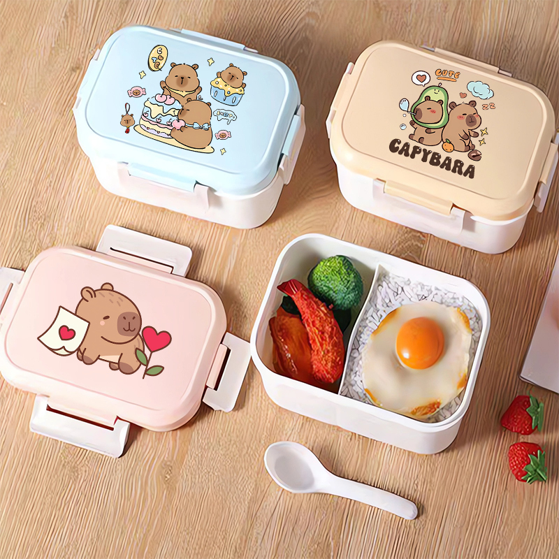 Capybara Bento Lunch Box Carto - Food Storage Containers avaliação e preço