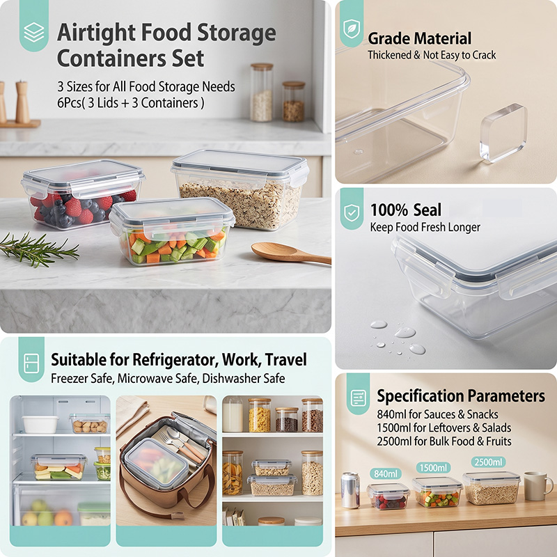 34PCS-Assorted Size Airtight F - Food Storage Freezer avaliação e preço