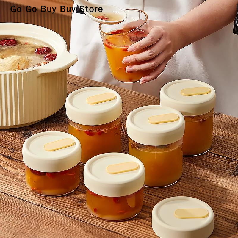 【ST】1Pc 240/400ML Glass Food S - Food Storage Jar Glass avaliação e preço