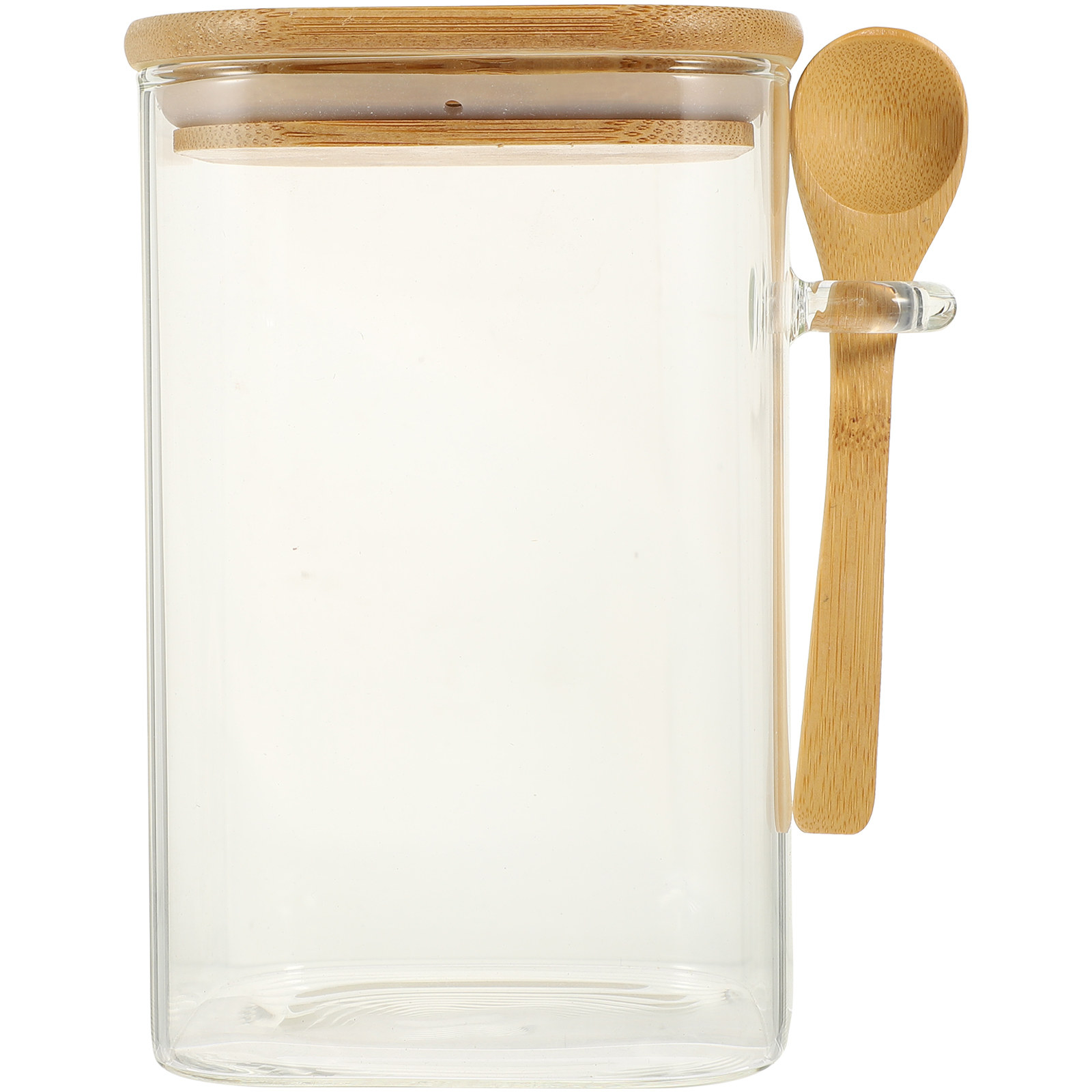 1Set Square Airtight Glass Foo - Food Storage Jar Glass avaliação e preço